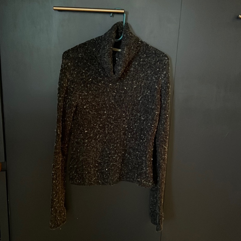 J. Crew over sized, charcoal sweater.